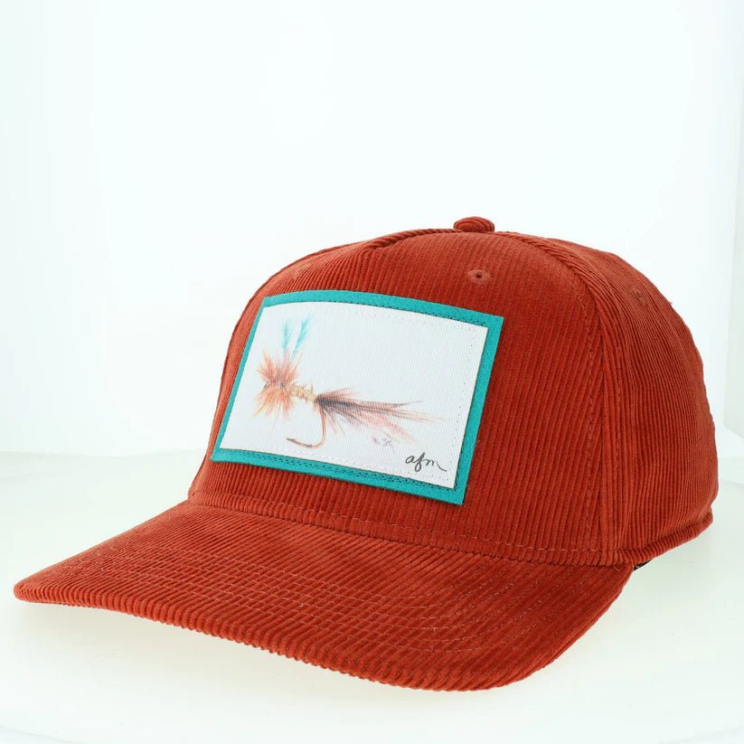 Green Drake Fly Corduroy Roadie Hat in Rust - Nextwavemarket