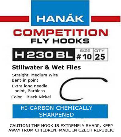 Hanak H230Bl Barbless Wet Nymph Hook 25 Pack - Nextwavemarket