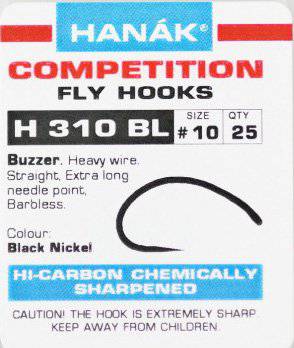 Hanak H310Bl Barbless Buzzer Hook - 25 Pack - Nextwavemarket